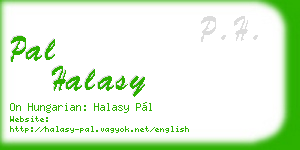 pal halasy business card